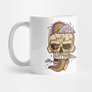 Rainbow Skull Mug